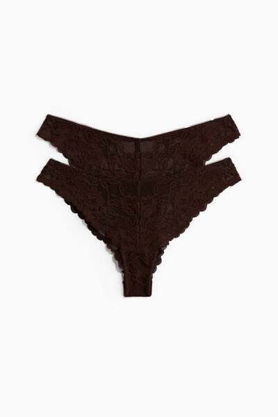H&M 2-pack lace Brazilian briefs