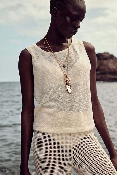 H&M Textured-knit Vest Top