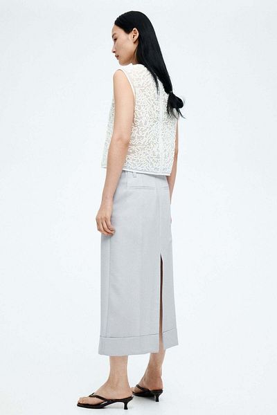 H&M Sheer Embroidered Top
