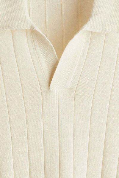 H&M Regular Fit Linen-blend polo shirt