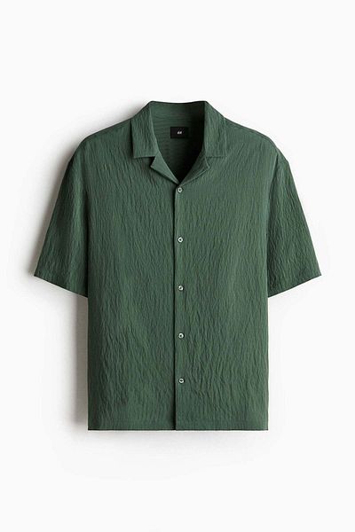 H&M Loose Fit Crinkled resort shirt