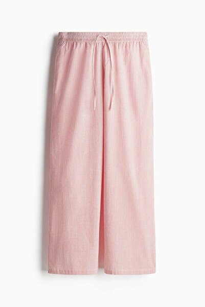 H&M بنطلون سيرساكر برباط