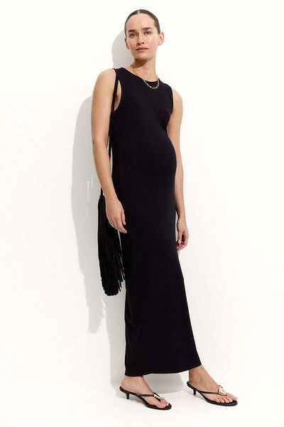 H&M MAMA Ribbed viscose dress