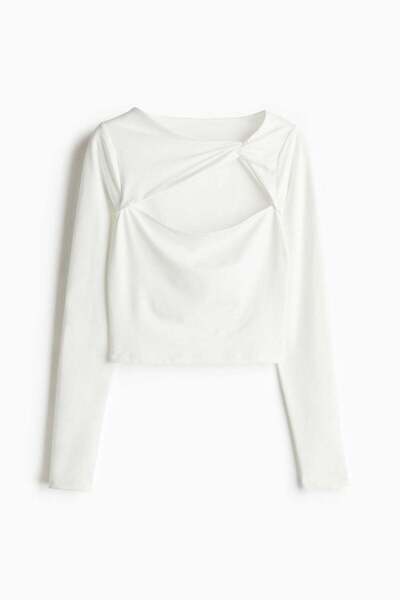 H&M Cropped twist-detail top