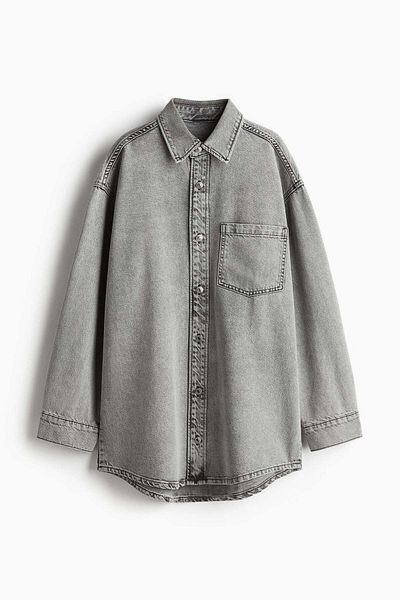 H&M Feather Soft Oversized denim shirt