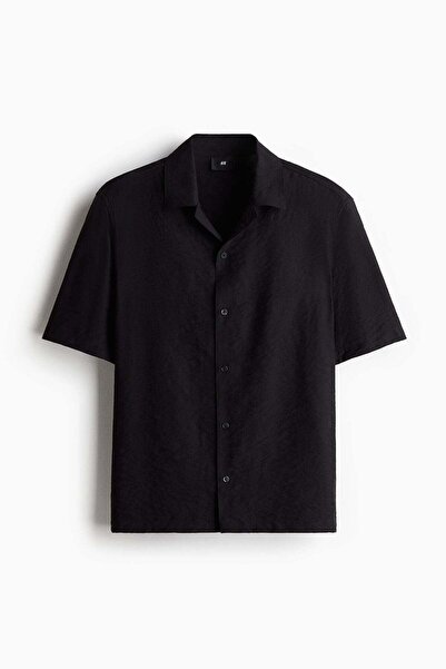 H&M Regular Fit Jacquard-weave resort shirt