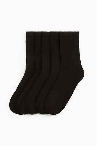 H&M 5-pack rib-knit socks