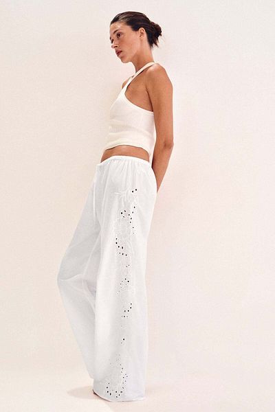 H&M Embroidered pyjama bottoms