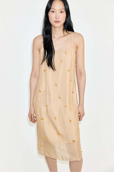 H&M Sheer embellished strappy dress