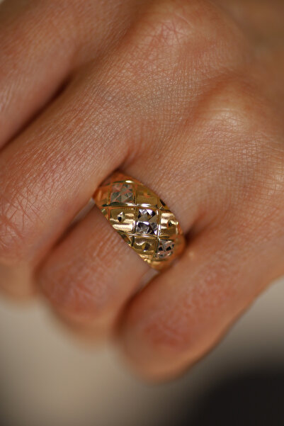 Yenigün Kuyumculuk 14 Ayar Altın Taşsız Kalemli Anne Yüzük 3