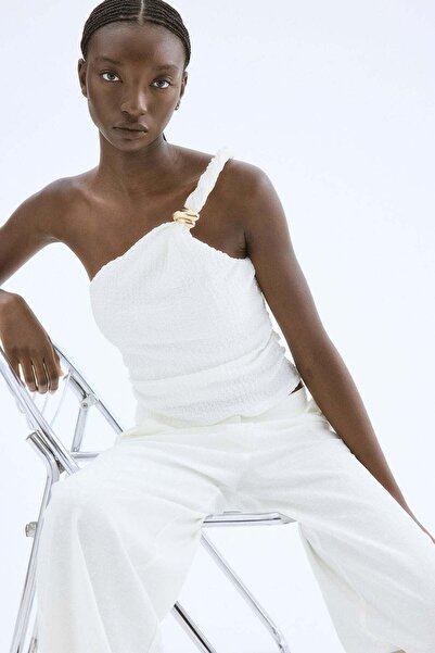 H&M Wide linen-blend trousers