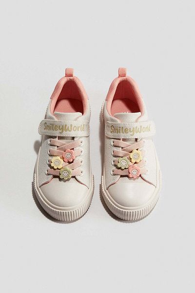 H&M Appliquéd canvas trainers