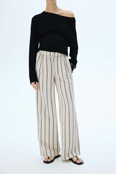 H&M MAMA Before & After linen-blend trousers