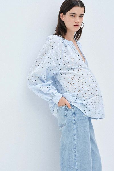 H&M MAMA Before & After Broderie anglaise blouse