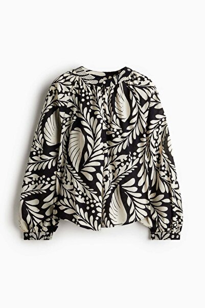 H&M Band-collar blouse