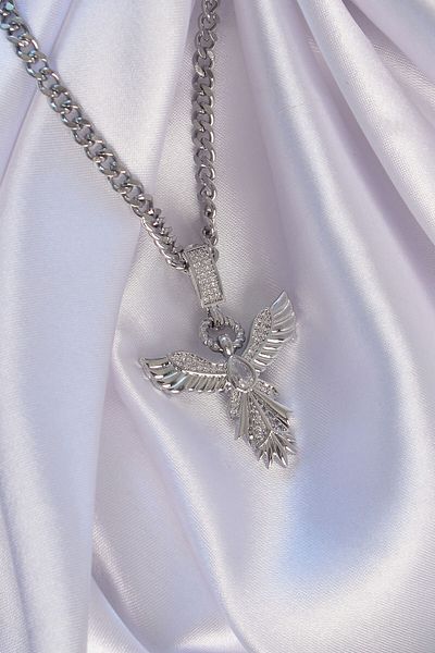 Skygo 316L Steel Silver Color Zircon Stone Phoenix Model Necklace - Tj-Bko8892