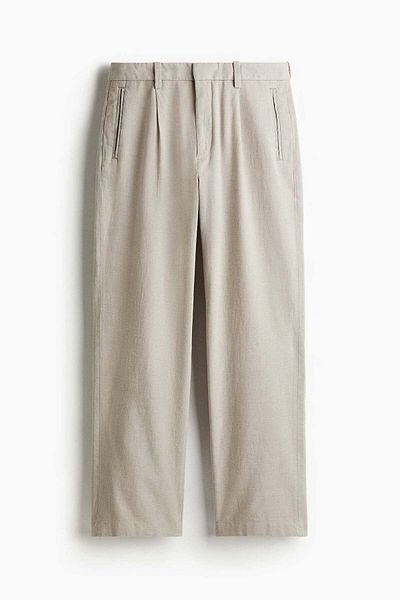 H&M Relaxed Fit linen-blend trousers