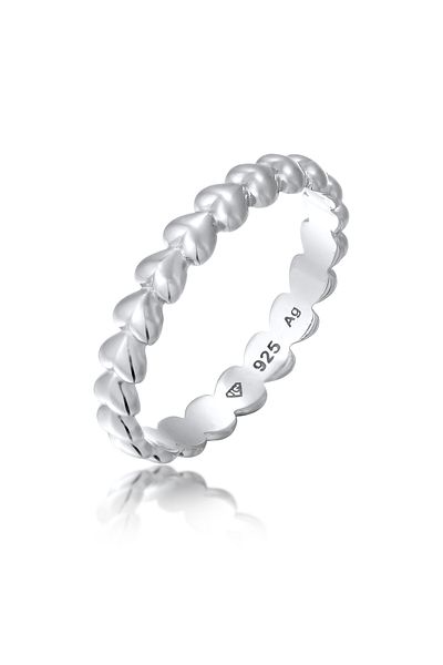 ELLI Ring Ring Damen Herz 925 Sterling Silber Valentinstag