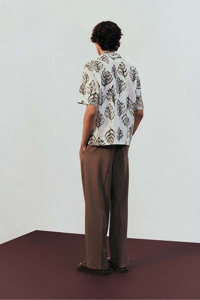 H&M Regular Fit Linen-blend resort shirt