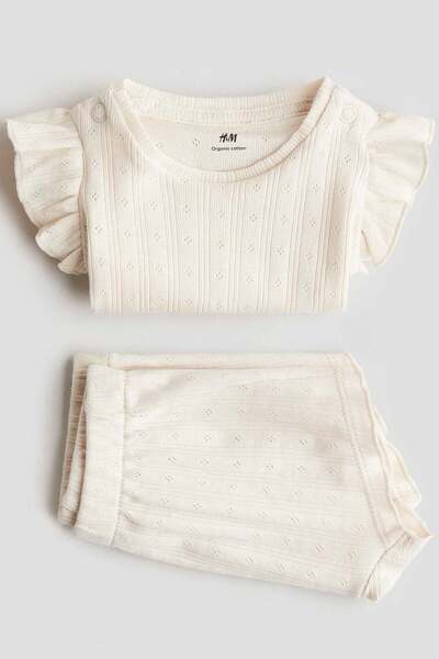 H&M طقم قطني من قطعتين