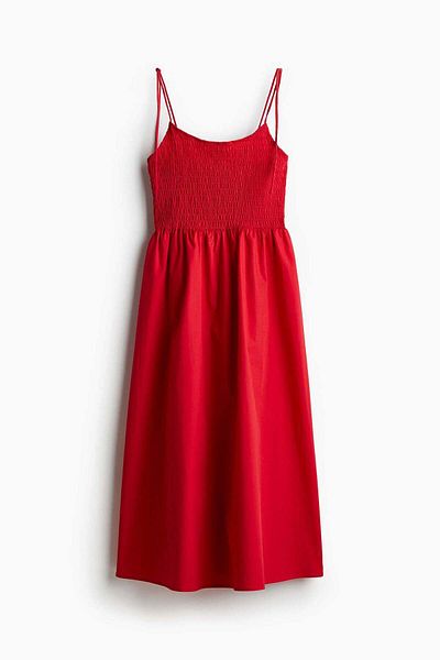 H&M Tie-strap smocked dress