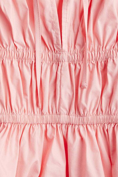 H&M Puff-sleeved Poplin Blouse