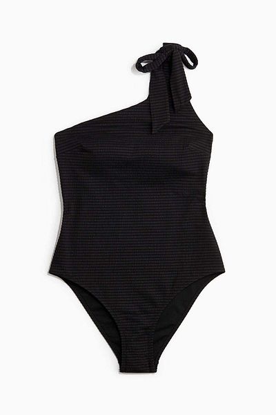 H&M Padded-cup one-shoulder swimsuit