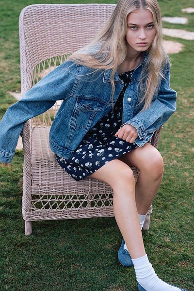H&M Smocked poplin dress