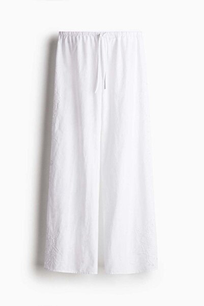 H&M Embroidered pyjama bottoms