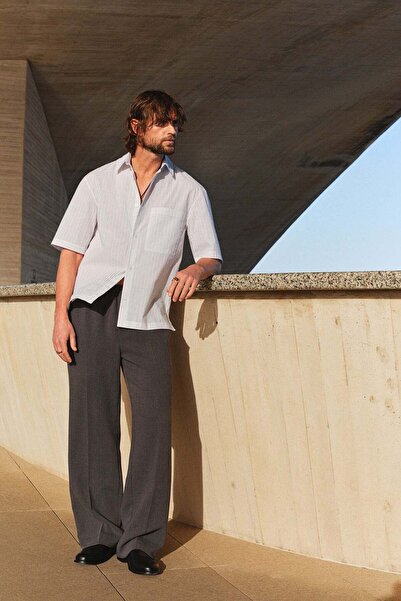 H&M قميص عادي بأكمام قصيرة