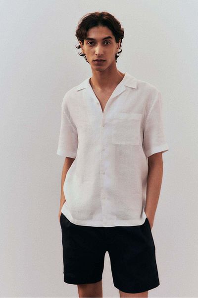 H&M Regular Fit Linen resort shirt