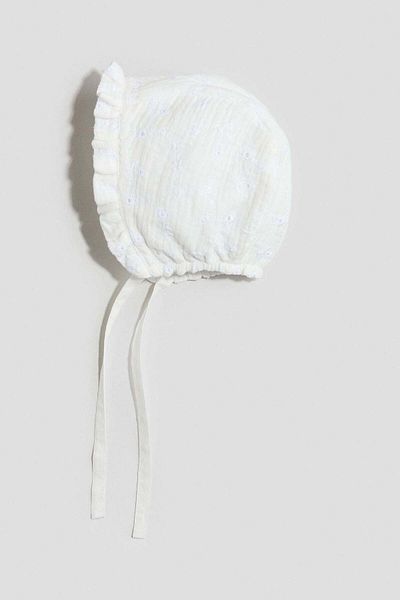 H&M Broderie Anglaise Muslin Bonnet