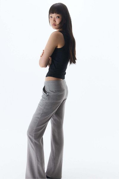 H&M Linen-blend Tailored Trousers