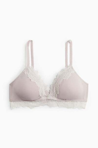 H&M Padded soft microfibre and lace bra