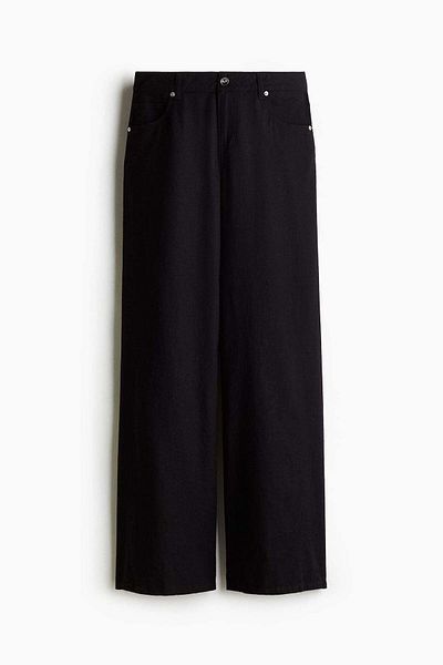 H&M Wide linen-blend trousers