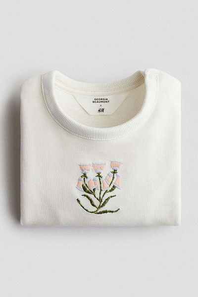 H&M Embroidery-motif sweatshirt
