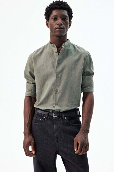H&M Regular Fit Linen-blend shirt
