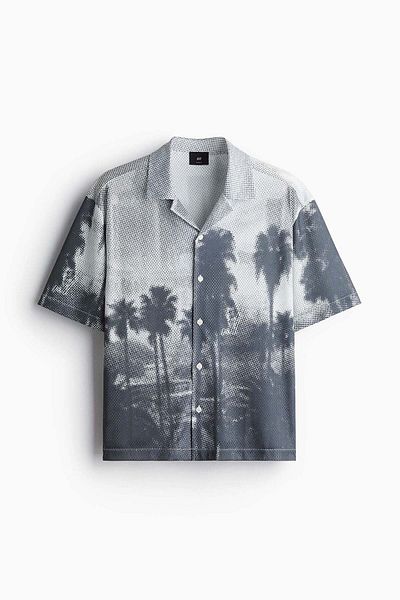 H&M Loose Fit Mesh resort shirt