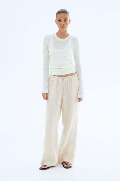 H&M Linen drawstring trousers