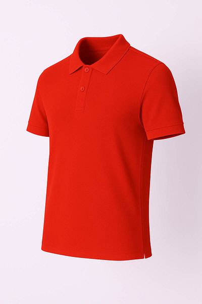 trender Polo Neck Red Men's T-Shirt 2127
