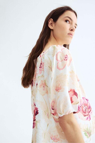 H&M Balloon-sleeved blouse