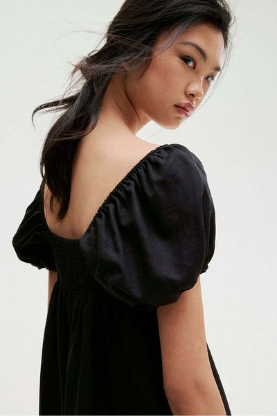 H&M Puff-sleeved dress