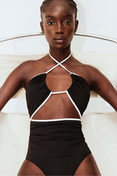 H&M Padded-cup cut-out swimsuit