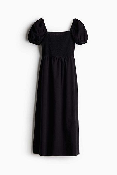 H&M Puff-sleeved cotton dress