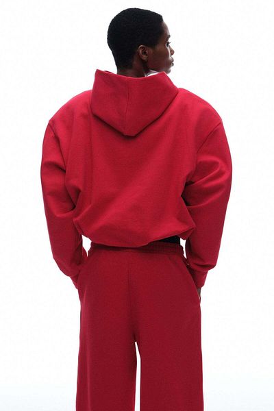 H&M Motif-detail shoulder-pad hoodie