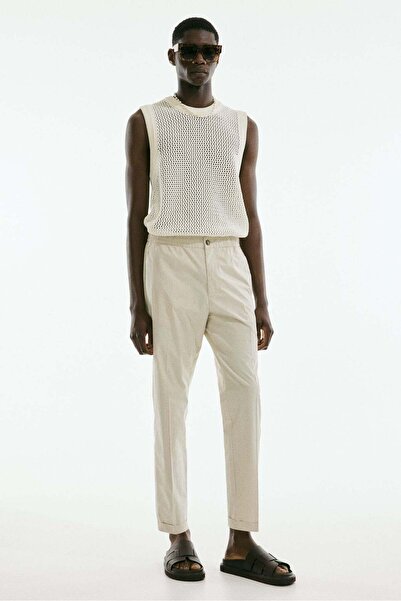 H&M Regular Fit Cropped cotton trousers