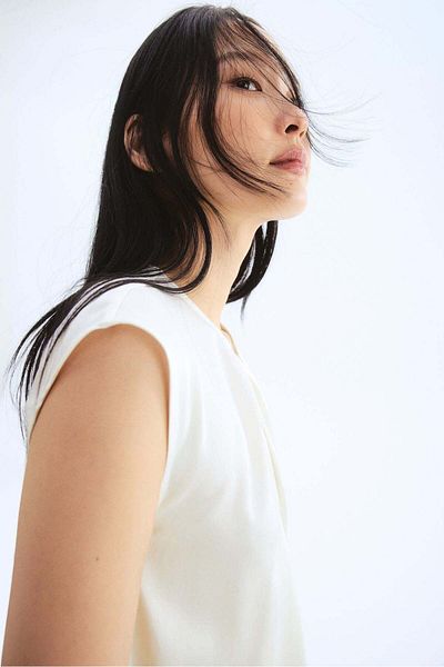 H&M Pleat-front Blouse