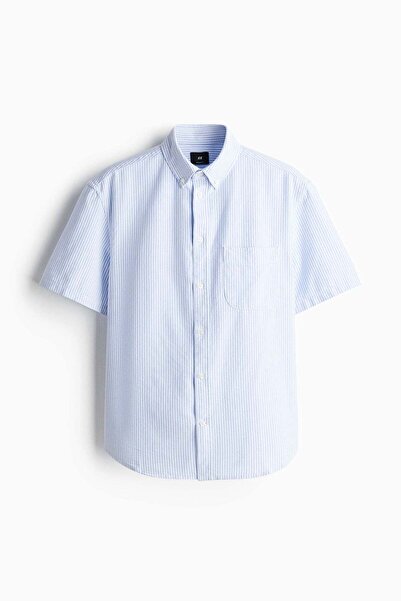 H&M Regular Fit Short-sleeved Oxford shirt