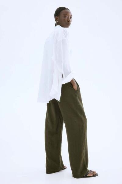 H&M Linen-blend trousers