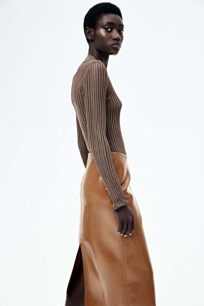 H&M Coated pencil skirt